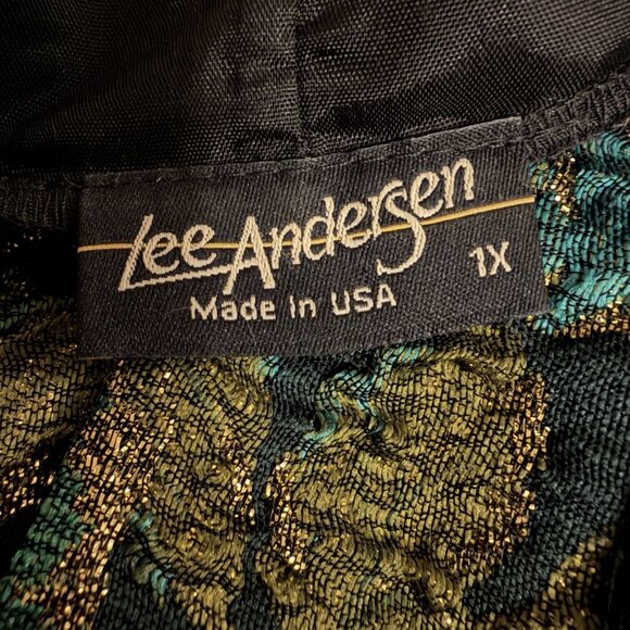 LEE ANDERSEN Elderberry Duster 1X Plus Eclectic Patchwork Unique Artsy Lagenlook - Picture 8 of 10